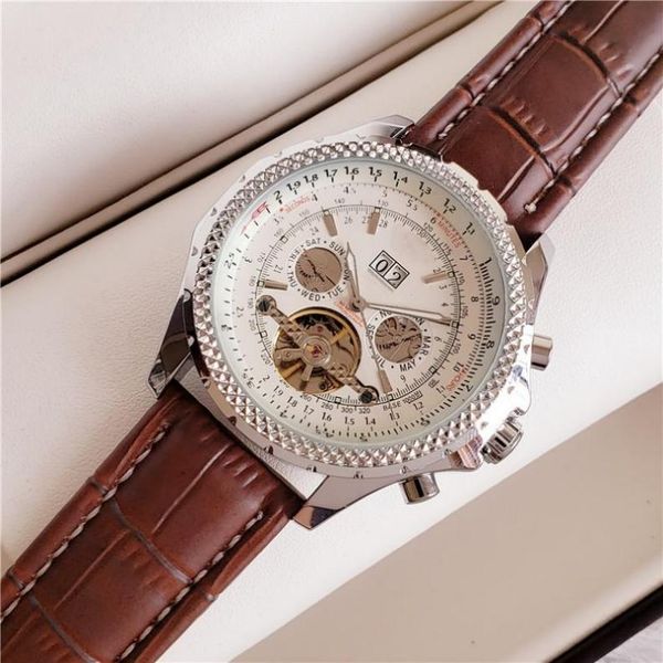 

aaa men's automatic mechanical watch sapphire fashion automatic machine hollowed out five needle sold well all over the world ss