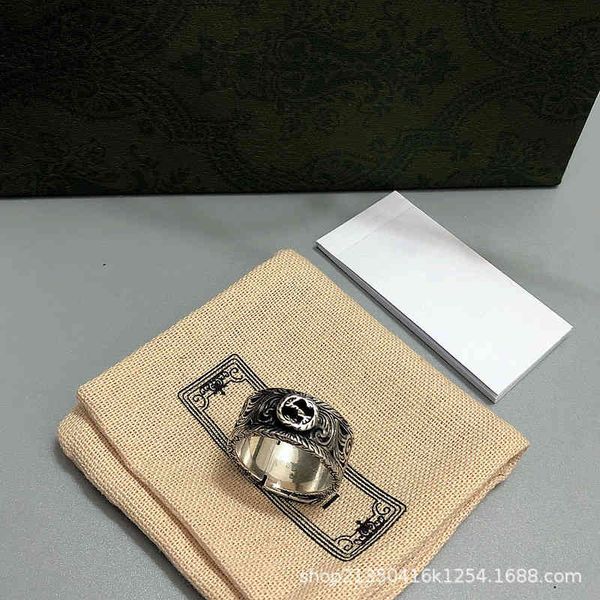 

2023 designer new fashion jewelry gujia belt men and women dominee 925 double letters love fearless lovers light luxury hip hop ring trend, Silver
