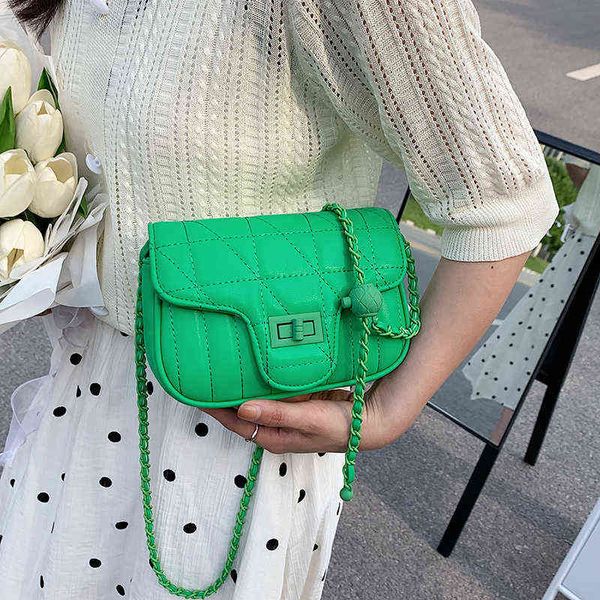 

2022 summer luxury fashion designer pu leather women's handbags and purses female chain one shoulder crossbody side bag