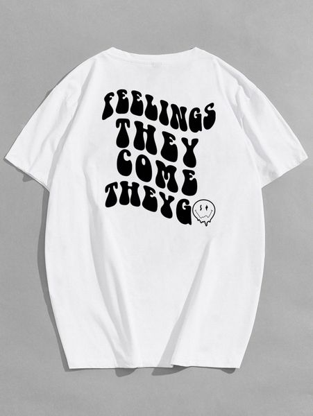 

romwe guys slogan graphic tee v9jh#, White;black