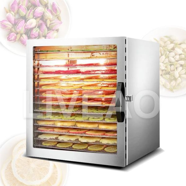 Mutfak Yüksek Performanslı Akıllı Gıda Kurutma Makinesi 10 Katmanlar Meyve Kirpisi Dokunmatik Panel Pamuk Şeker Atıştırmalık