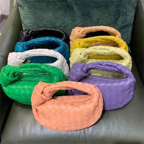 

new hands designer venetas bottegas imported sheepskin knotted leather hand-held women's dumpling bag mini jodie hand bag ngsc