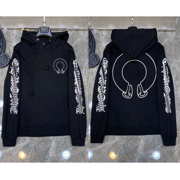 

luxury designer loose men's jackets brand hoodies horseshoe cross print ch men zipper sweatshirts women coat casual fashion pullover h, Black;brown