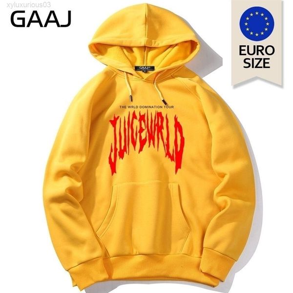 

rapper juice wrld hip hop hoodie men women eu size harajuku kawaii streetwear sweatshirt oversized fleece hoody hoodies man y201123, Black