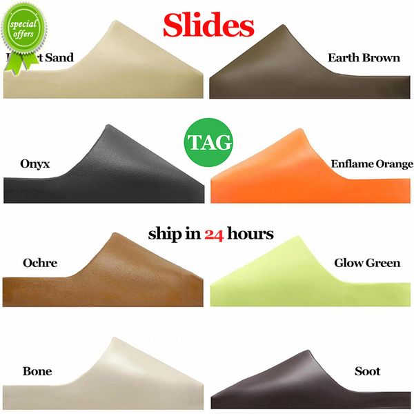 

slippers designer slides for mens womens slide sandals desert sand earth brown b, Black