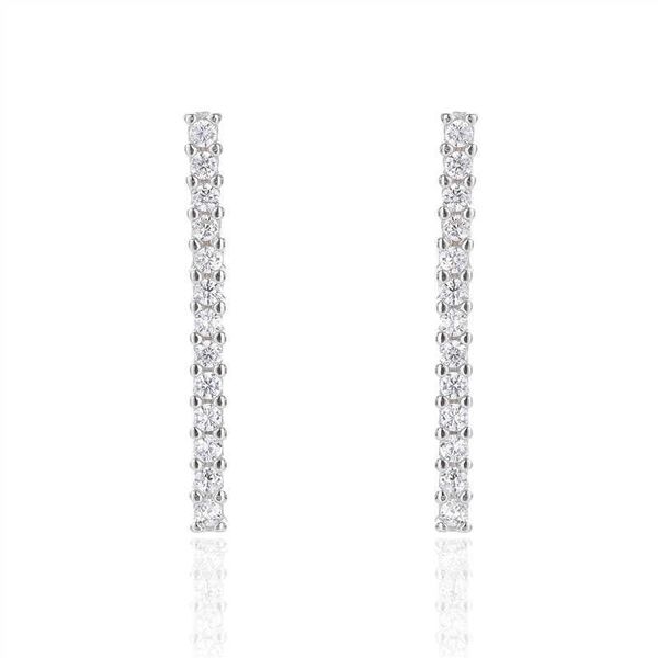 

100% 925 sterling silver women wedding stud earrings simple summer jewelry earring 2862 q2, Golden;silver