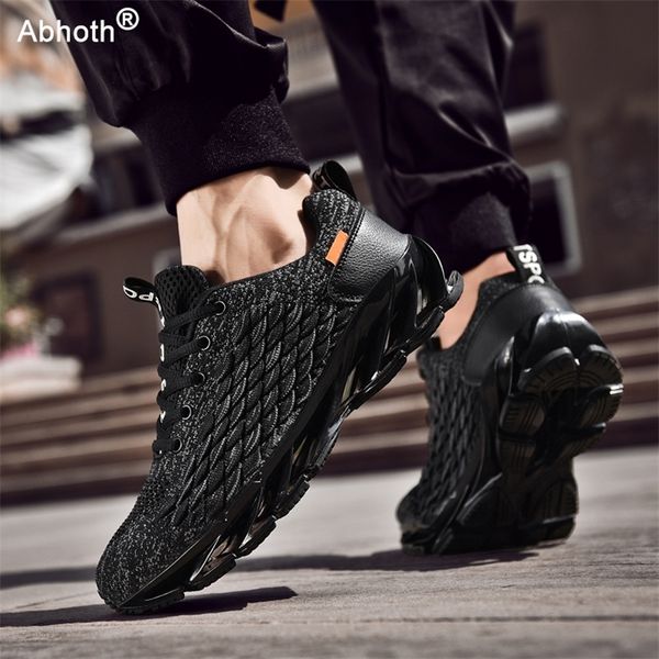 

mens shoes breathable mesh lace running outdoor fitness training sports nonslip wearresistant casual couple 220808, Black