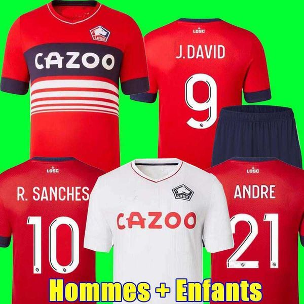 

22 23 lille soccer jerseys 2022 2023 home botman bamba xeka j.david j.ikone maillots be foot shirt .araujo yazici r.sanches t.weah andre, Black;yellow