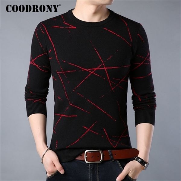 

coodrony mens sweaters winter thick warm christmas sweater men casual o-neck pull homme soft cashmere pullover men h013 201221, White;black