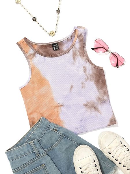 

tie dye tank 95ql#, White