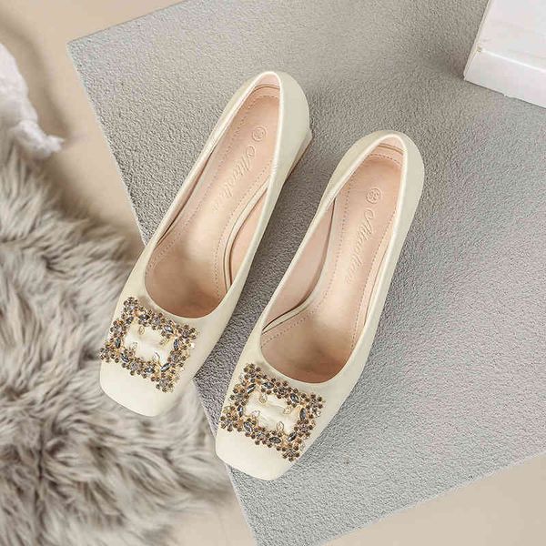 

dress shoes korean version square head leather thick heel single shoes women's spring professional working fashion casual doudou p8mu, Black