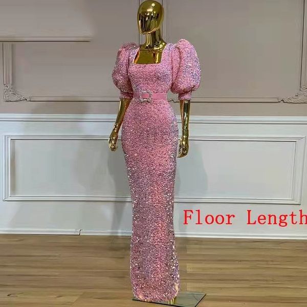 Vintage Langarm Abendkleid Tragen Luxus Kristalle Gold Abendkleider Frauen Celebrity Prom Kleid 2022 Plus Größe Frauen Formale Party Kleid