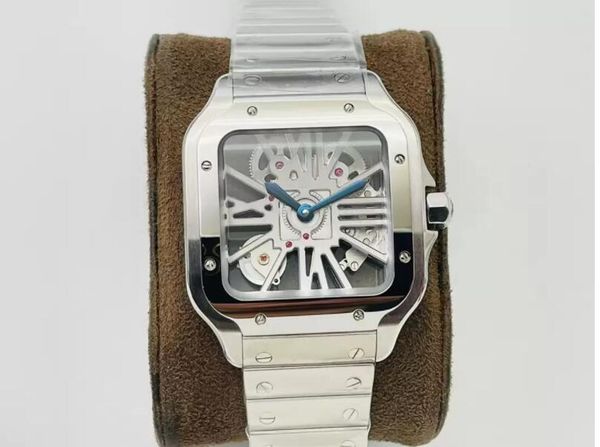 

tw factory car hollow out watch diameter 39.8mm and a thickness of 9.08mm with swiss rhonda 4s20 movement and sapphire glass mirror double f, Slivery;brown