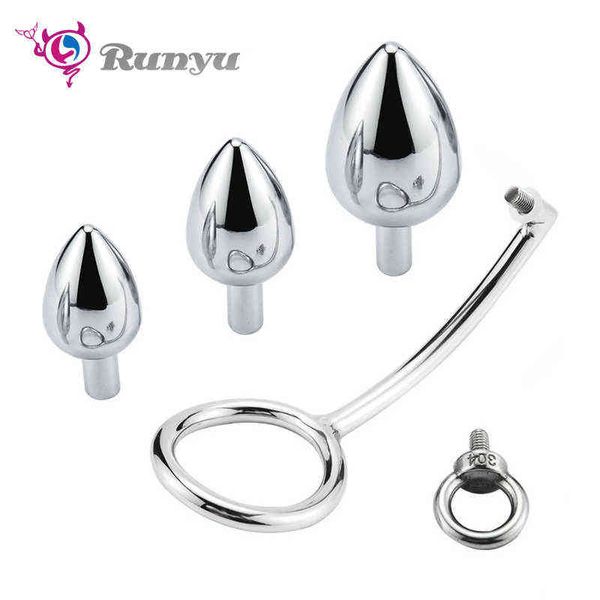 Nxy anal oyuncaklar mastürbador maskülin 3 boyutlu toplar metal anal kanca popo fişi seçin boncuk dilator alluminum alaşım seks oyuncak erkekler için yetişkin oyunu 220510