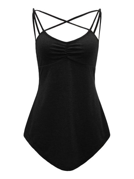 

crisscross neck cami h4sx#, White