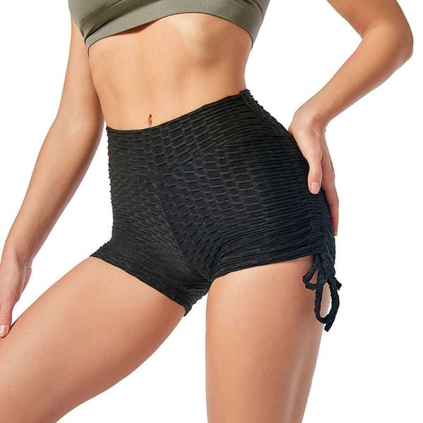 

yoga pants for women cross mirror fitness bubble shorts bow summer jacquard buttocks casual drawstring zxg2, White;red