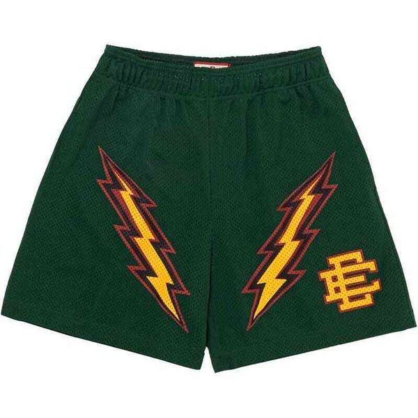 

ee casual fitness shorts men's intramuscular capris mesh large la, White;black