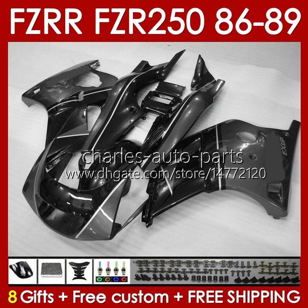 Kit de fadas para Yamaha FZR250R FZR250 FZR 250 RR RR BLAT CINZENO BLK 86 87 88 89 FZR-250 BODIO