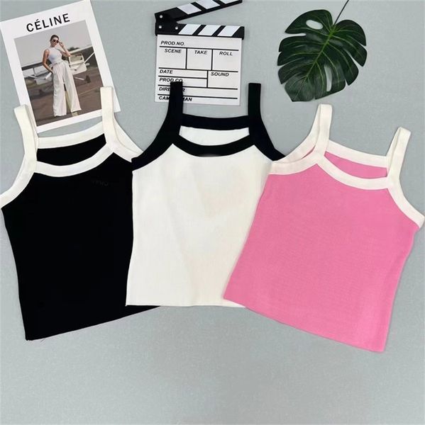 

women's knit tanks ladies crop blouse cotton vest letter camisole letter workout bra t-shirt, White