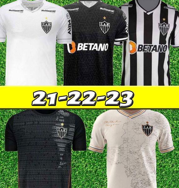 

atletico 2021 2022 atletico mineiro home men soccer jersey special edition 21 22 fred cazares otero moura elias robinho valdivia adilson san, Black;yellow