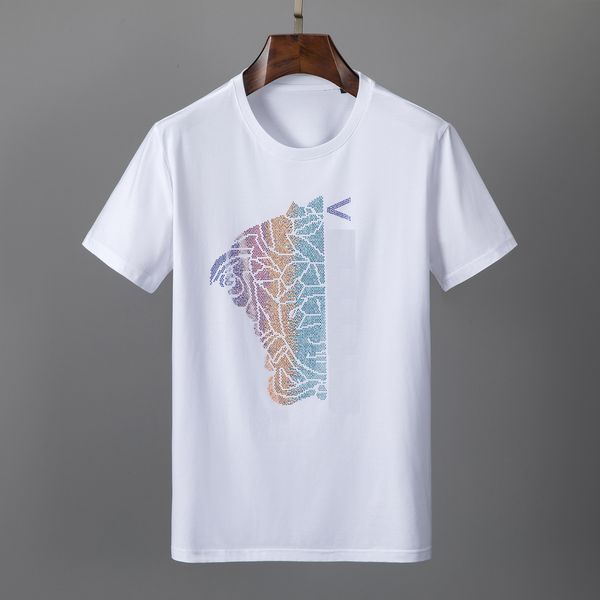 

mens design t-shirt spring summer color sleeves tees vacation short sleeve casual letters printing size range5, White;black
