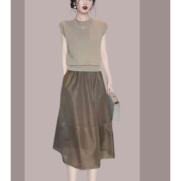 

women's two piece pants summer simple beautiful and fashionable korean style shoulder stand collar sweater one net love deep three-dime, White