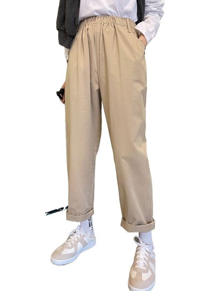 

dazy high waist slant pockets pants m0pg#, Black;white