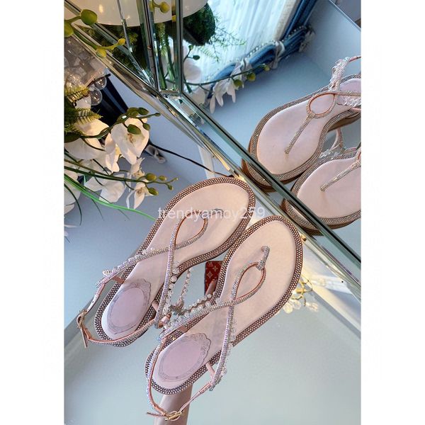 

sandals summer tassel crystal clip toe flat sandals line buckle shoes, Black
