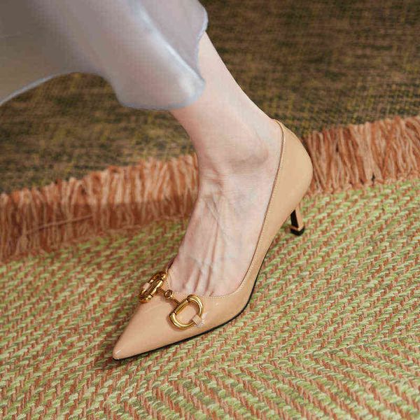 

designer women's shoes boots pointed daily complexion low solid color 2022 autumn fashion thin heel temperament high-heeled women', Black