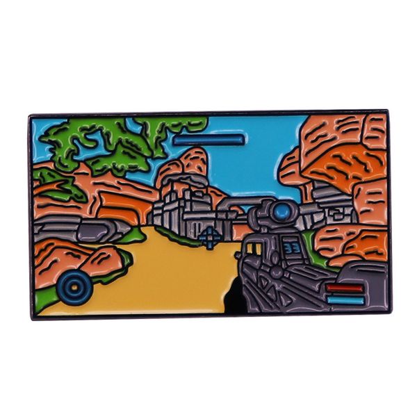 

collection battle rifle enamel pin lapel pins badges on backpack women's brooch clothes gift jewelry fashion accessories, Blue