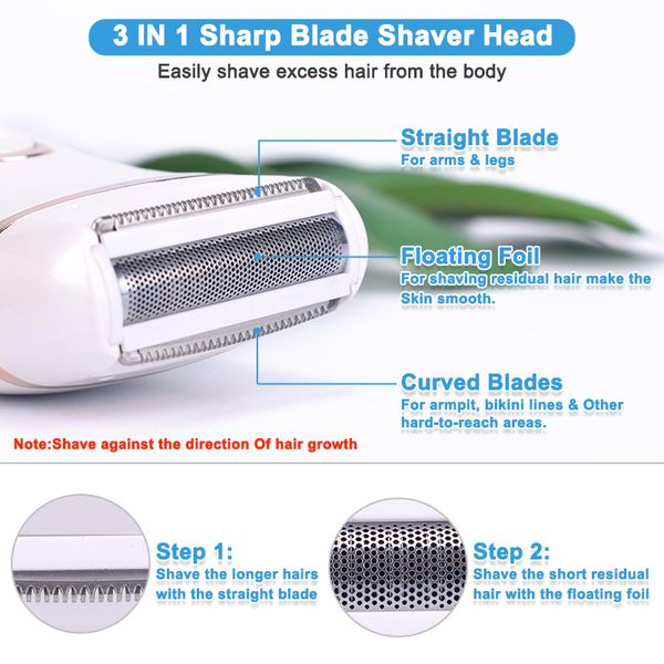 

usb rechargeable lady shaver hair removal clipper device women epilator electric shaving scraping razor remover waterproof perfe