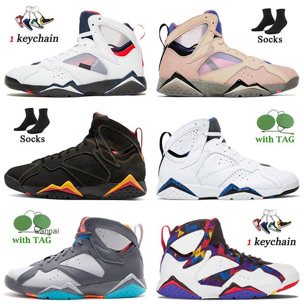

with socks jumpman 7 women mens basketball shoes 2022 fashion citrus 7s sapphire size 36-47 trainers oregon ducks greater china french blue