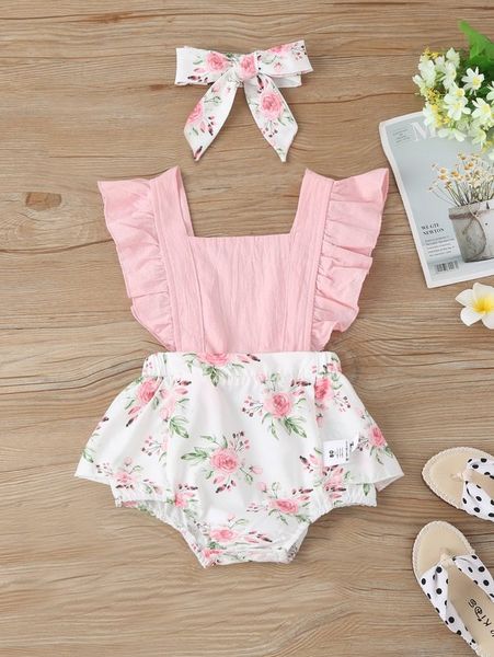 

baby girl's flounced flower dress belt and hair belt she01, Blue