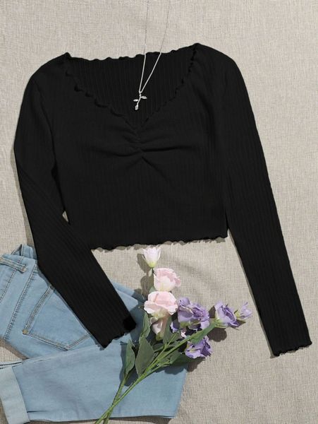 

lettuce trim ruched front p8o8#, White