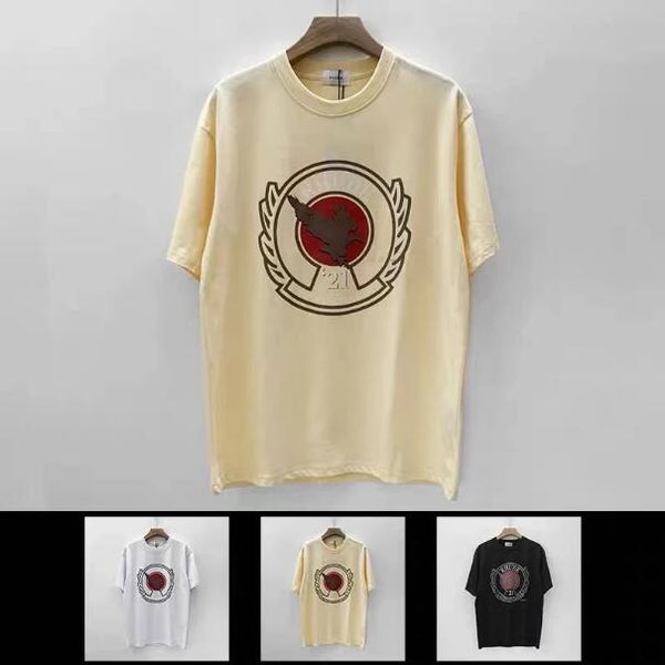 

2022ss black white apricot men women t shirt tee, White;black