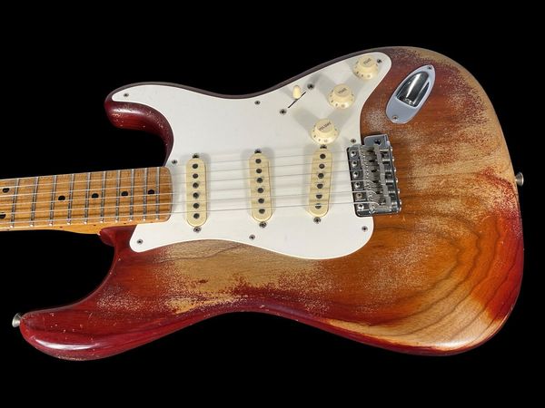 

st 1955 custom shop masterbuilt wildwood 10 heavy relic electric guitar