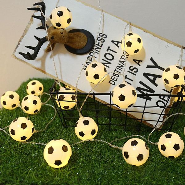 Strings Fairy Light Football Led String World Cup Bar Decorazione della festa nuziale Illuminazione natalizia Ghirlanda Navidad DecorLED StringsLE