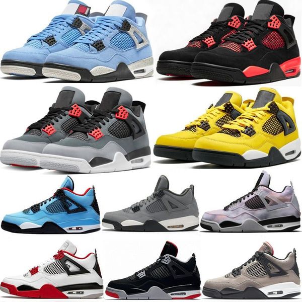

basketball shoes 4 man woman mens sneakers 4s white oreo sail cool grey university blue fire red thunder bred zen master black cat pure mone