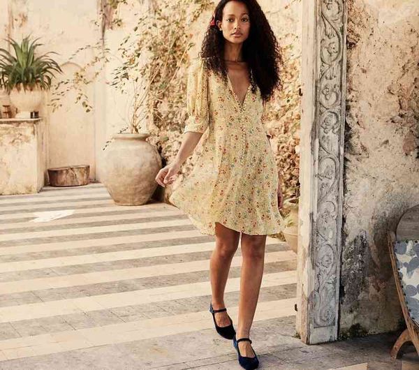 

casual dresses doen spring and summer elegant sweet broken flower button silk printed slim dress women's, Black;gray