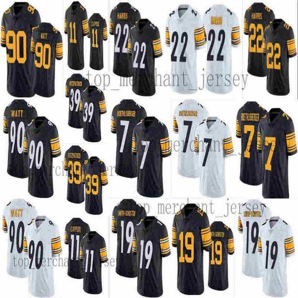 

men women youth jersey 22 najee harris 11 chase claypool 90 t.j. watt 19 juju smith-schuster 39 minkah fitzpatrick, Black