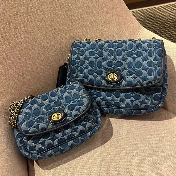 

designer bags 2022 new women's denim quilted madison mailman one shoulder messenger chain