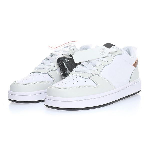 

shoes court borough low 2 gs white metallic red bronze skate men skate sneakers women bq5448-116, White;red
