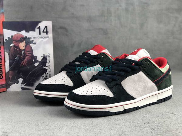 

high a+++ quality skateboard shoes duks low pro low steamboy ost beige green furky suede leather outdoor trainers ship shoebox fast delivery, Black