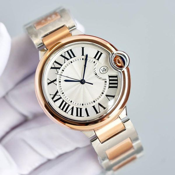 

orologio di lusso mens watch automatic mechanical watches 42mm fashion wristwatch stainless steel strap life waterproof wristwatches gift fo, Slivery;brown