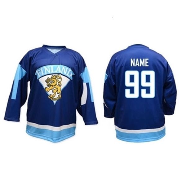 Chen37 C26 Nik1 Custom Любое число команды Finland Hockey Jersey Men's Elmodery сшита настройка любого номера и названия майки