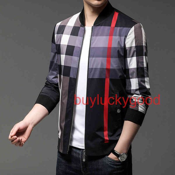 

good brand hoodies coat men's spring autumn trend hsome slim fit leisure middle-aged youth jacket 20 x7cr, Black