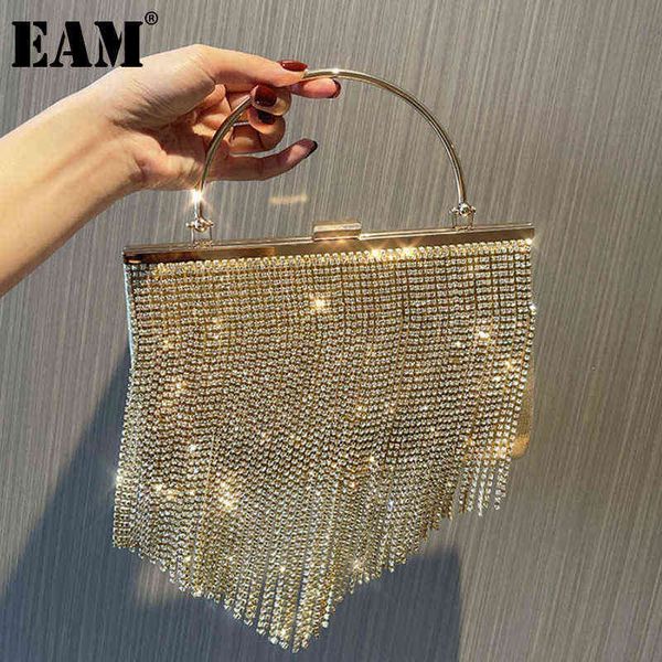 

evening bags [eam] fashion diamond tassel wedding shiny handbags women's protable banquet temperament evening clutch bags 18b0921 22031