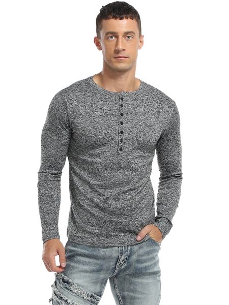 

men button half placket tee 57oo#, White;black