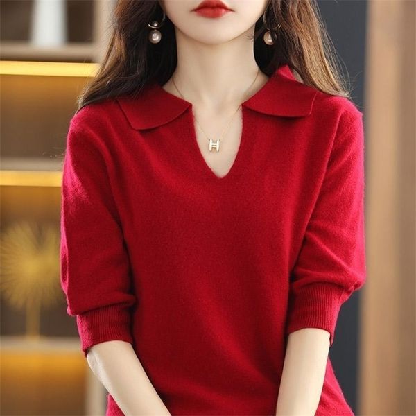 Kore tarzı kaşmir kazak trend kazakları hırka kadın tasarımcı hırkaları kadın örgü üst kırmızı moda lüks 220817