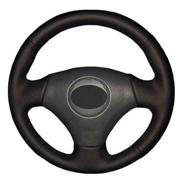 Coprivolante per auto in pelle sintetica nera cucita a mano per Toyota Vios Mark 2 Corolla 20002004 Lexus GS430 GS300 2004 J220808